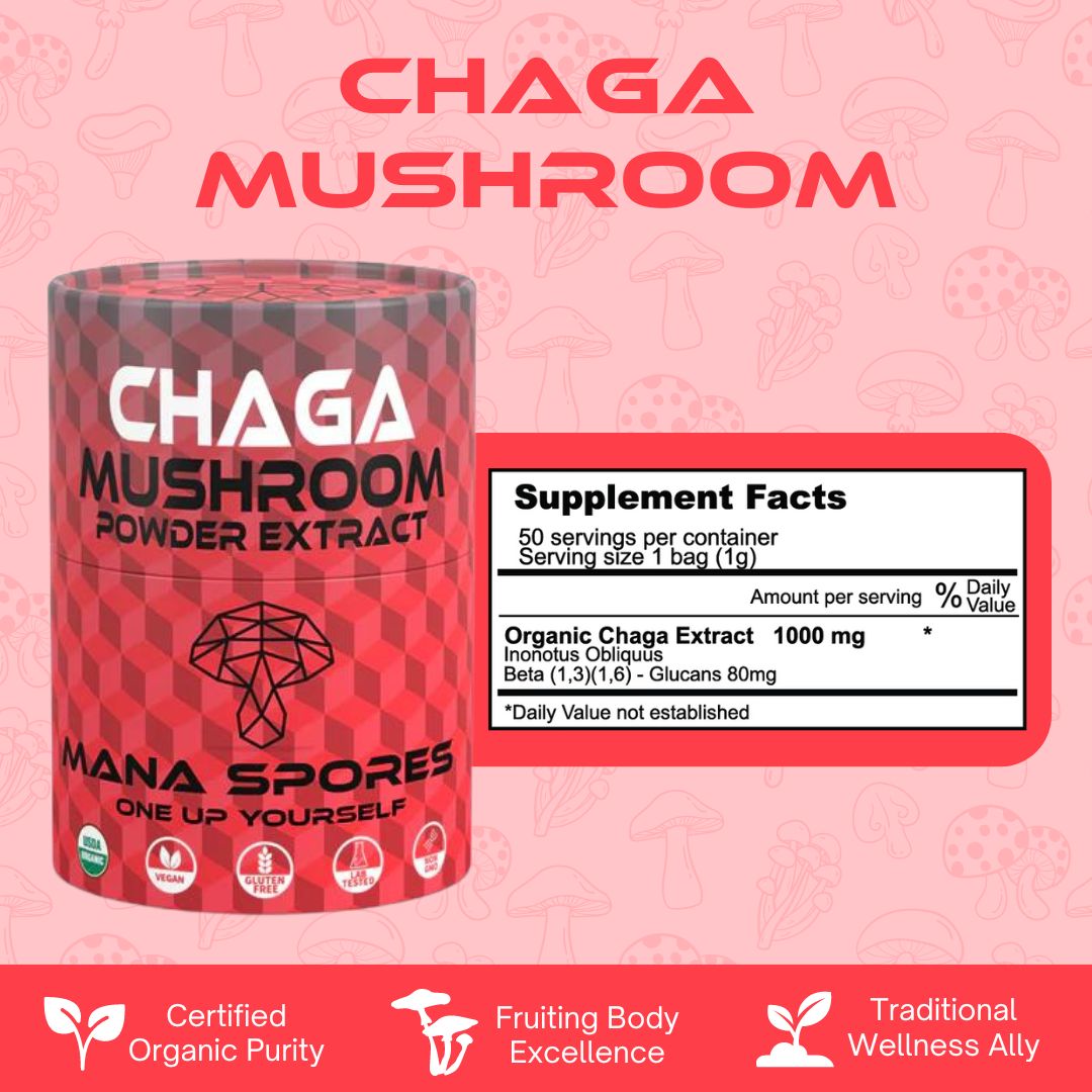 Organic Chaga Mushroom Powder Extract