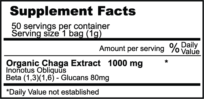 Organic Chaga Mushroom Powder Extract