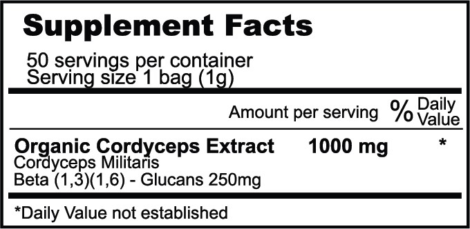 Organic Cordyceps Mushroom Powder Extract