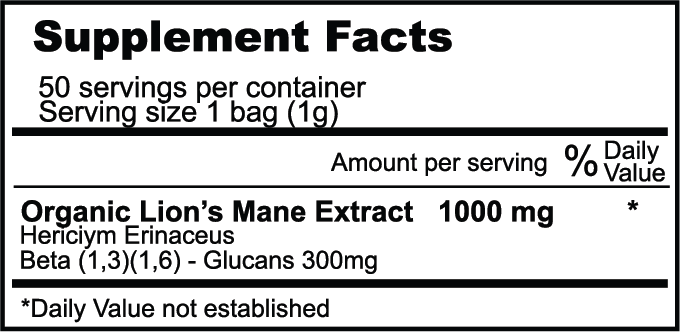 Organic Lion's Mane Mushroom Powder Extract