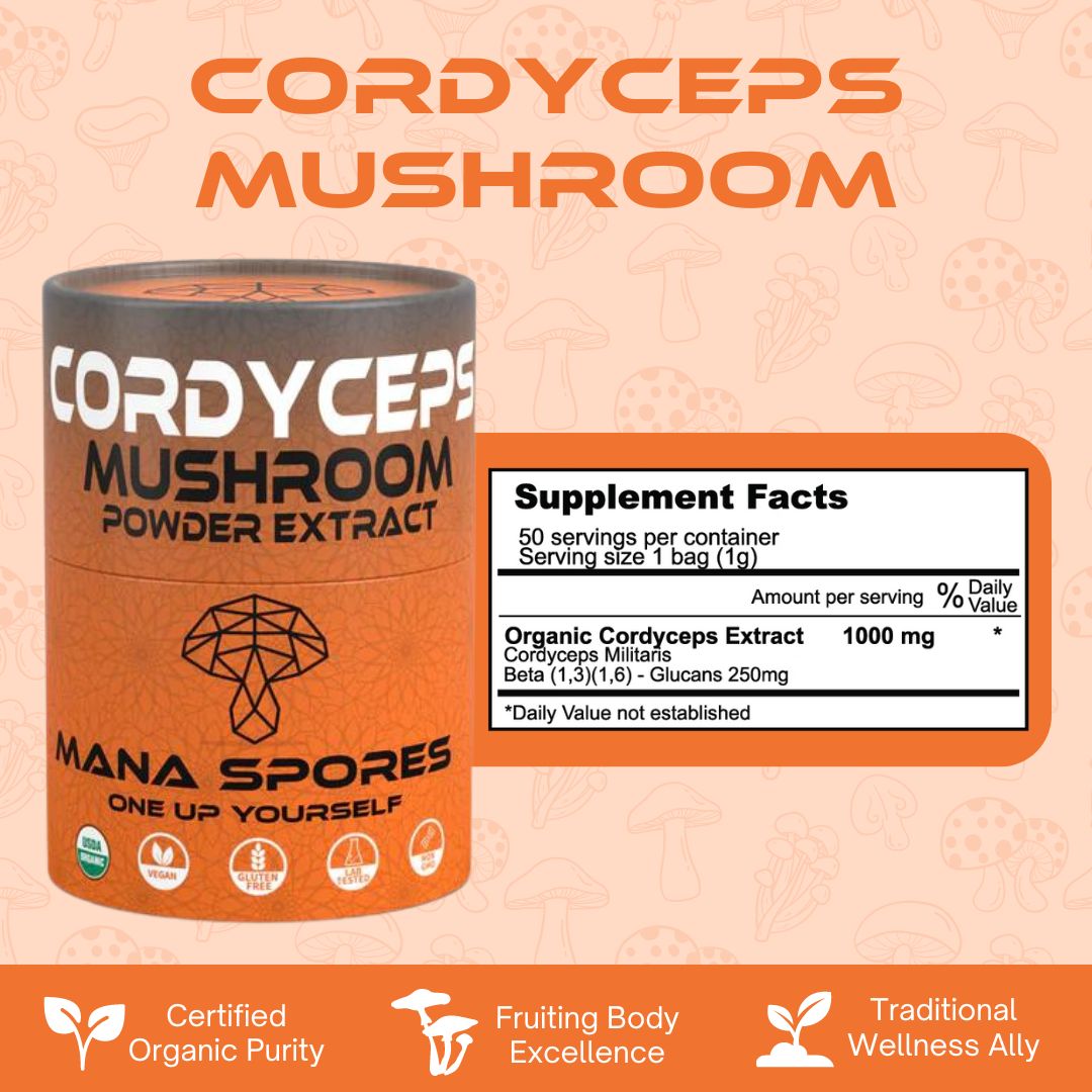 Organic Cordyceps Mushroom Powder Extract